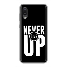 Силиконовый Чехол на Samsung Galaxy A02 с картинкой Nike (Never Give UP)