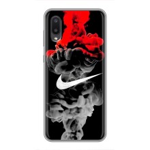 Силиконовый Чехол на Samsung Galaxy A02 с картинкой Nike (Nike дым)