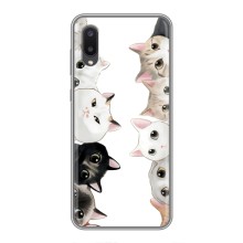 Силиконовый чехол с котиком для Samsung Galaxy A02 (Коты)