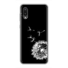Силіконовий Чохол з кульбабками на Samsung Galaxy A02 – Кульбабка на чорному