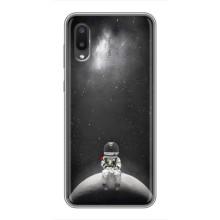 Силиконовый Чехол с принтом "Космонавты" на Samsung Galaxy A02 – Космонавт романтик