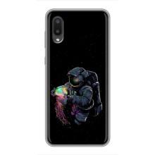 Силиконовый Чехол с принтом "Космонавты" на Samsung Galaxy A02 – В руках земля