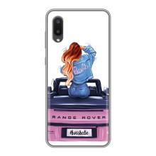 Силиконовый Чехол на Samsung Galaxy A02 с картинкой Стильных Девушек (Девушка на машине)
