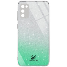 TPU+Glass чохол Swarovski Full Camera для Samsung Galaxy A02s