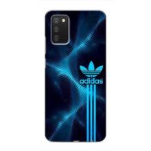 Чехлы Адидас для Samsung Galaxy A02s (AlphaPrint) (Синий Адидас)