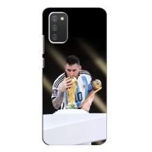 Чехлы Лео Месси Аргентина для Samsung Galaxy A02s (Кубок Мира)