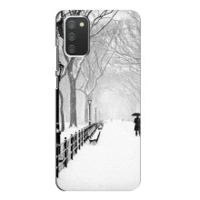 Чехлы на Новый Год Samsung Galaxy A02s (Снегом замело)