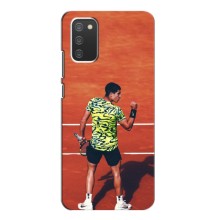 Чехлы с принтом Спортивная тематика для Samsung Galaxy A02s (Алькарас Теннисист)