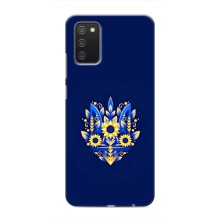 Чохли для Samsung Galaxy A02s Укр. Символіка (AlphaPrint) (Квітковий Герб)