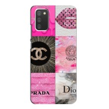 Чехол (Dior, Prada, YSL, Chanel) для Samsung Galaxy A02s (Модница)