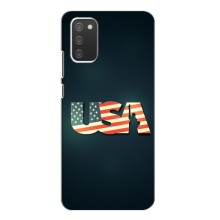 Чехол Флаг USA для Samsung Galaxy A02s (USA)