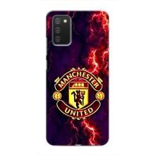 Чехол Манчестер Юнайтед для Самсунг А02с (AlphaPrint) (огненный Манчестер)