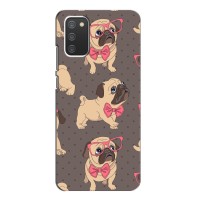 Чехол (ТПУ) Милые собачки для Samsung Galaxy A02s – Собачки Мопсики