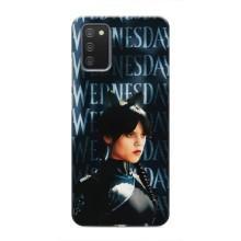 Чехлы Венсдей на Samsung Galaxy A02s Уэнсдей (AlphaPrint) (Уэнздей кошка)