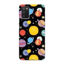 Космические Чехлы для Самсунг А02с (VPrint) (Рисованные планеты)