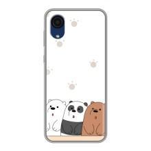 Чехлы с изображением разных животных для Samsung Galaxy A03 Core (Удивленные медвеженки)