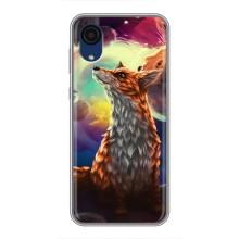 Чехлы с картинкой Лисички для Samsung Galaxy A03 Core (VPrint) (Лисица в космосе)