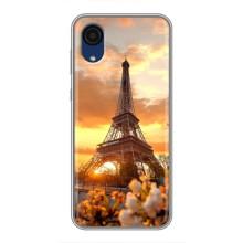 Чехол Эйфелева Башня для Samsung Galaxy A03 Core - (AlphaPrint) (Солнечная башня)