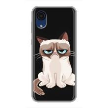 Чехол с принтом для Samsung Galaxy A03 Core (AlphaPrint) Модные коты – Грустный кот