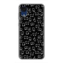Чехол с принтом для Samsung Galaxy A03 Core (AlphaPrint) Модные коты – Меленькие котики