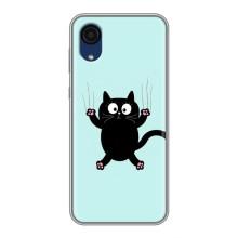 Чехол с принтом для Samsung Galaxy A03 Core (AlphaPrint) Модные коты – Падающий кот