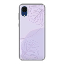 Чохол квітковий дизайн для Samsung Galaxy A03 Core – Монстера фіолетова