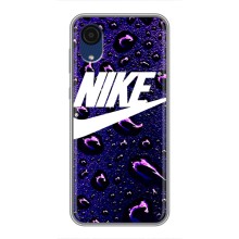 Чехол с логотипом Найк на Samsung Galaxy A03 Core – Найк на фиолетовом