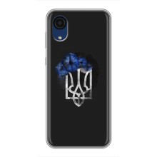 Чехол с украинским гербом на Samsung Galaxy A03 Core – Герб с цветком