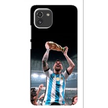 Чехлы Лео Месси Аргентина для Samsung Galaxy A03 (A035) (Счастливый Месси)