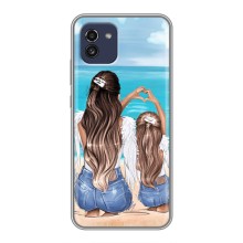 Чехол с печатью для Samsung Galaxy A03 (A035) - (Мама с ребенком) (AlphaPrint) – Мама с доченькой