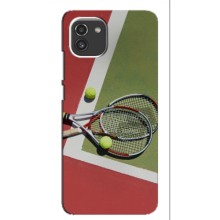 Чехлы с принтом Спортивная тематика для Samsung Galaxy A03 (A035) (Ракетки теннис)