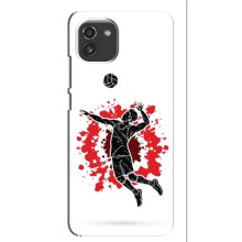 Чохли з прінтом Спортивна тематика для Samsung Galaxy A03 (A035) – Волейболіст