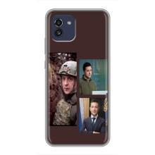 Чехол для Samsung Galaxy A03 (A035) (AlphaPrint - с принтом Зеленского) – Президент