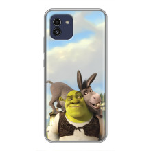 Чехол с мультфильмом Шрек на Samsung Galaxy A03 (A035) – Шрек и осел