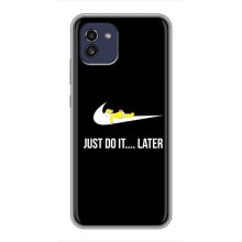 Чехол с логотипом Найк на Samsung Galaxy A03 (A035) – Nike just do it