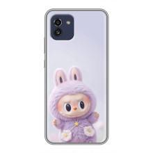 Чехол с принтом Лабубу для Samsung Galaxy A03 (A035) – Фиолетовый Лабубу