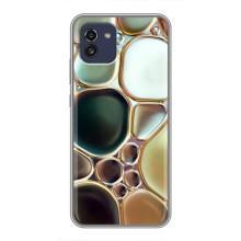 Мраморный чехол на Samsung Galaxy A03 (A035) (VPrint) (Радужный Мрамор)