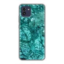 Мраморный чехол на Samsung Galaxy A03 (A035) (VPrint) (Зеленый мрамор)