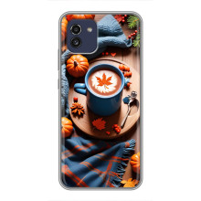 Чехол с уникальным дизайном «Осень с кофе» для Samsung Galaxy A03 (A035) – Кофе и тыквы