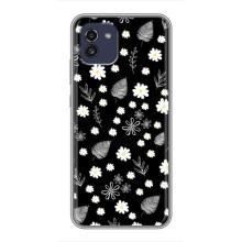 Чохли з тематикою "КВІТИ" на Samsung Galaxy A03 (A035) (цвітіння на чорному)