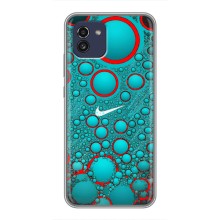 Силиконовый Чехол на Samsung Galaxy A03 (A035) с картинкой Nike (Найк зеленый)