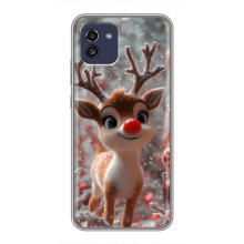 Яркий чехол для Samsung Galaxy A03 (A035) с Зимними Оленятами