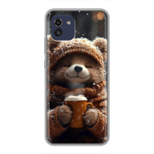Друкований чохол 'Звірята з кавою' для Samsung Galaxy A03 (A035) – Мішка з кавою