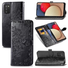 Кожаный чехол (книжка) Art Case с визитницей для Samsung Galaxy A03s – Черный