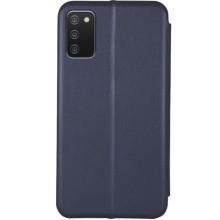 Кожаный чехол-книжка Classy для Samsung Galaxy A03s / A02s – Темно-синий