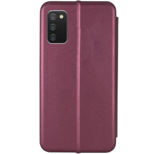 Шкіряний чохол-книжка Classy для Samsung Galaxy A03s / A02s – Бордовий