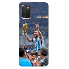 Чехлы Лео Месси Аргентина для Samsung Galaxy A03s (Месси король)