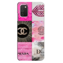 Чехол (Dior, Prada, YSL, Chanel) для Samsung Galaxy A03s (Модница)