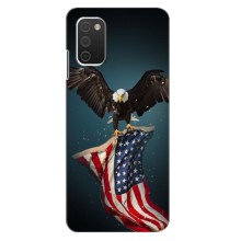 Чехол Флаг USA для Samsung Galaxy A03s – Орел и флаг