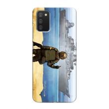 Чехол с принтом (Русский корабль...) для Самсунг А03с (AlphaPrint) – Русский корабль